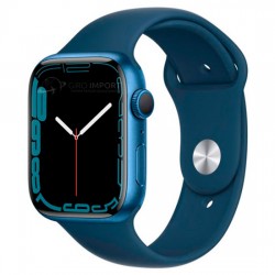 Apple Watch S7 (GPS) Caixa Alumínio Blue 45mm Pulseira Esportiva MKN83LL